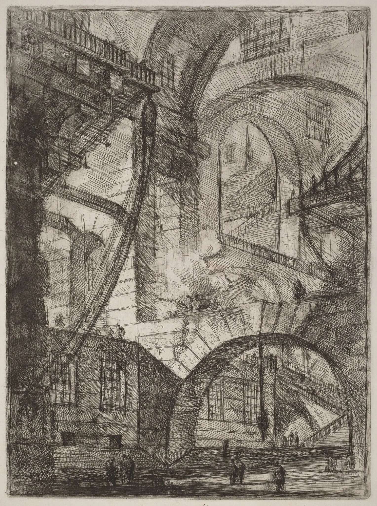 The Smoking Fire, by Giovanni Battista Piranesi, ink, 1754