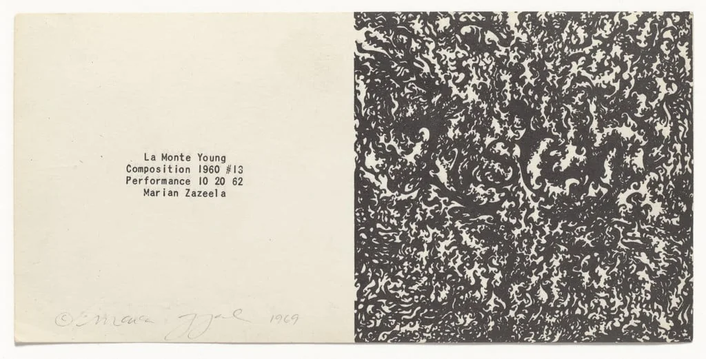 Untitled, by Marian Zazeela La Monte Young, ink, 1962