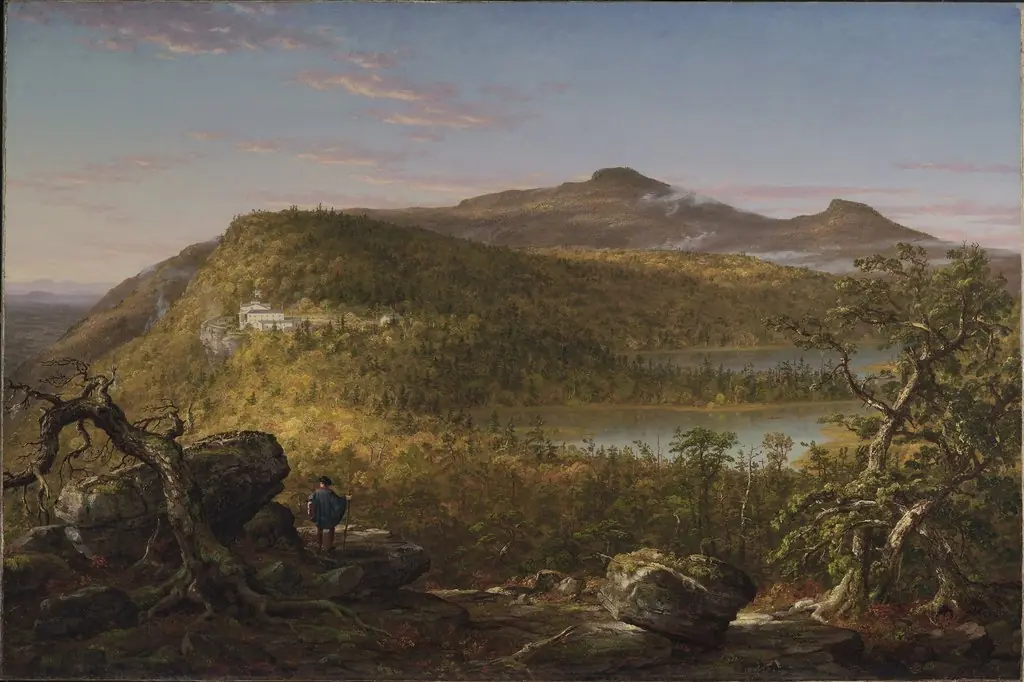 A View of the Two Lakes and Mountain House, Catskill Mountains, Morning