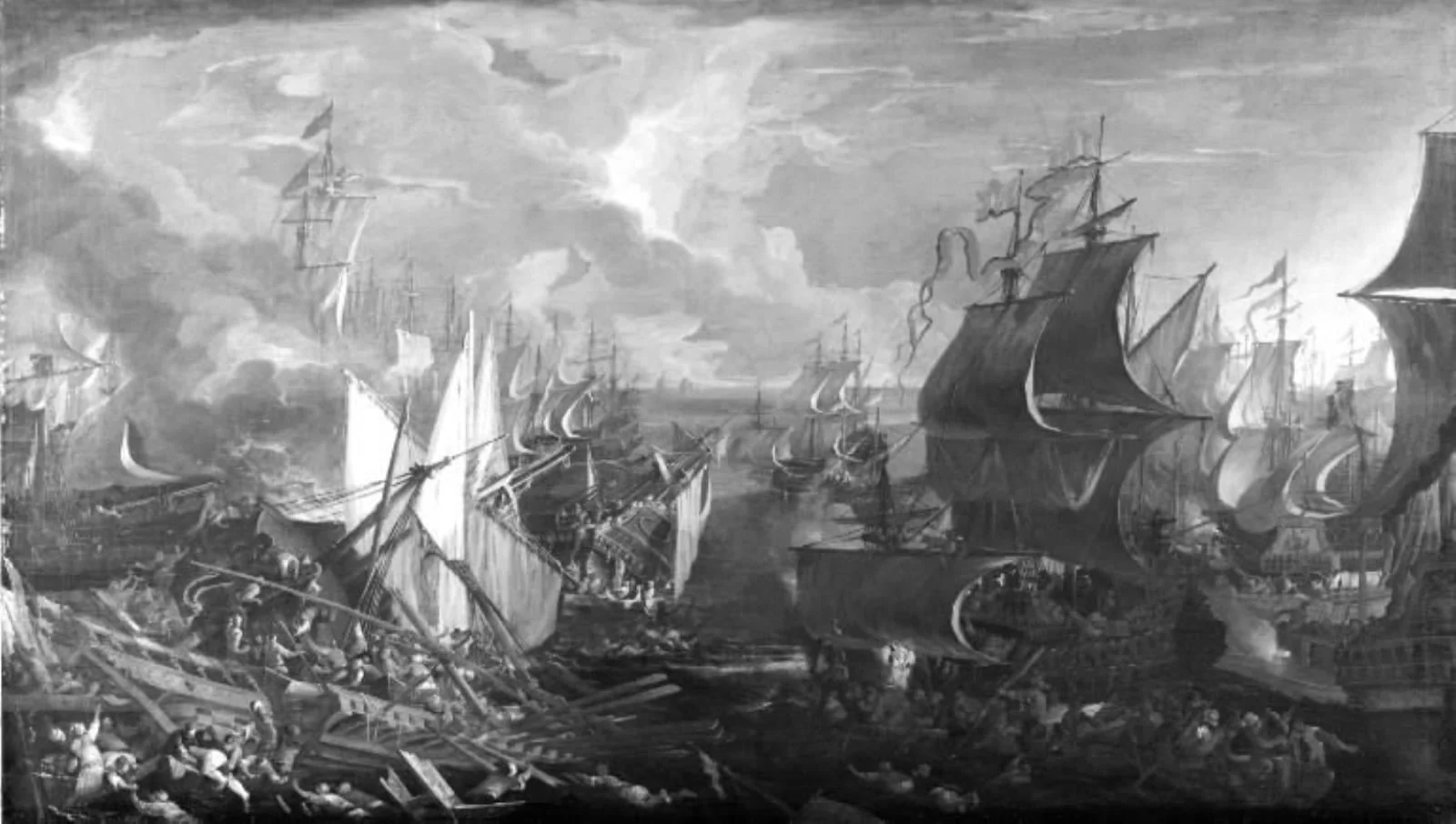 Sea Battle, by Unknown, 1650