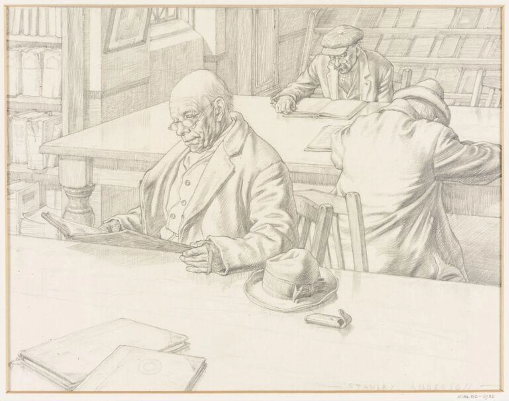 The Reading Room, by Stanley RA Anderson, 1930