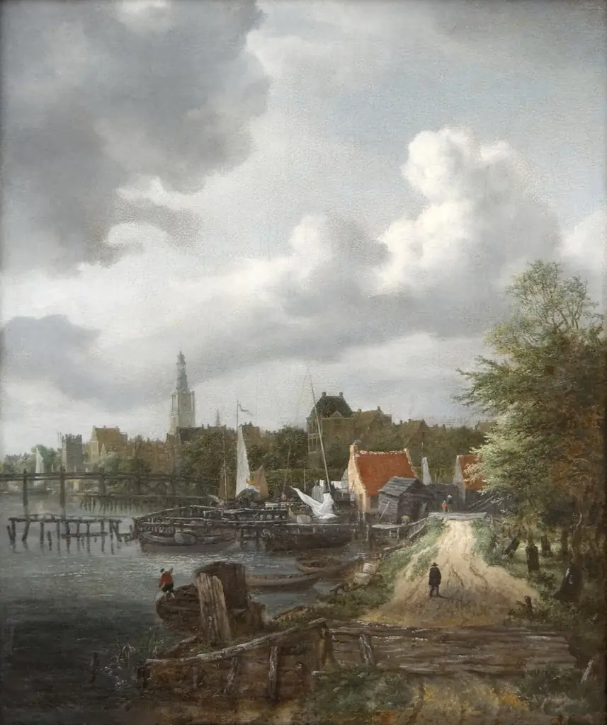 View of Binnen-Amstel in Amsterdam