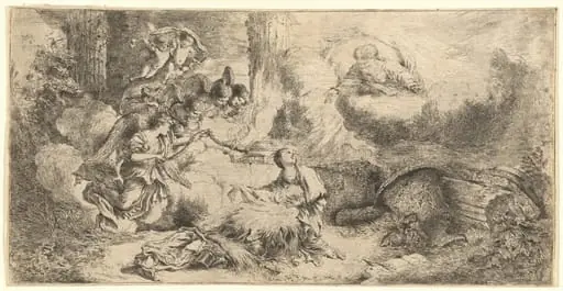 God the Father and Angels Adoring the Christ Child
