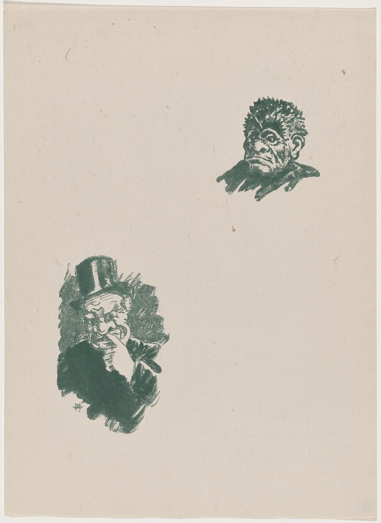 Deux croquis, by Henri-Charles Guérard, ink, 1895