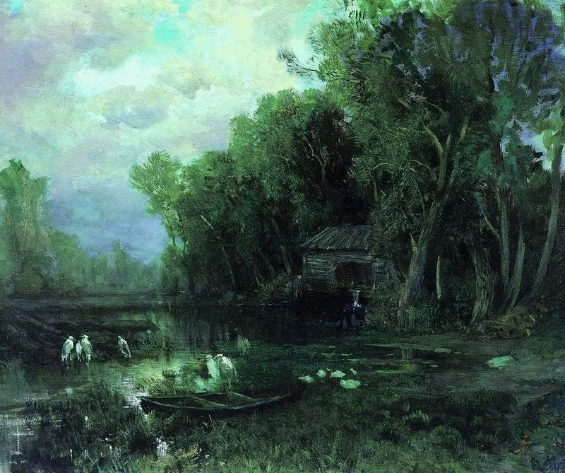 Abandoned mill, by Fyodor Vasilyev, unspecified, 1871