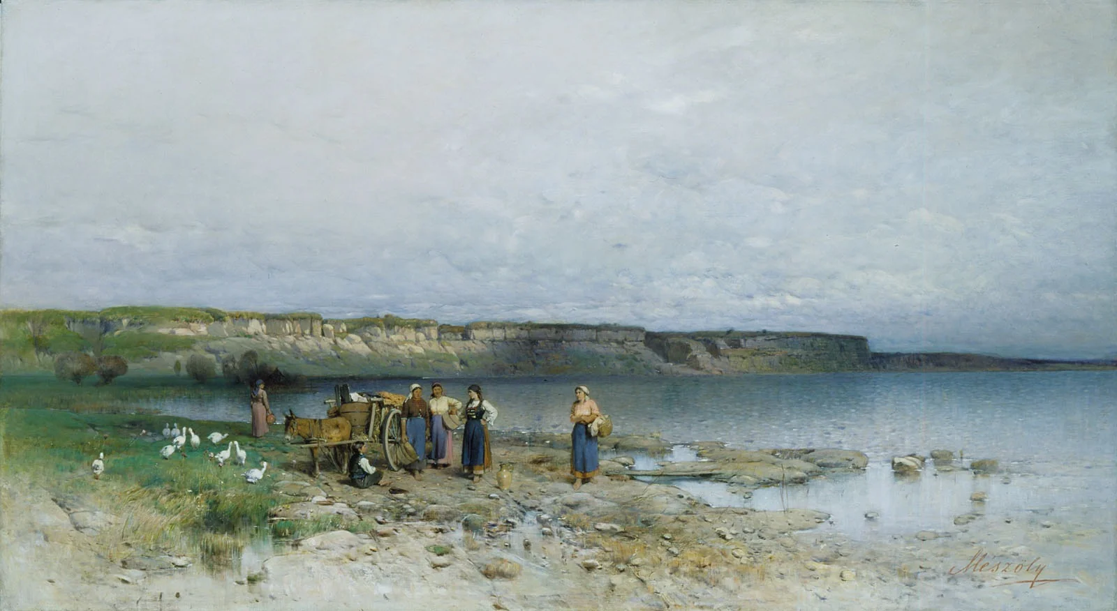 Bay of Lake Balaton with the Shores of Akarattya