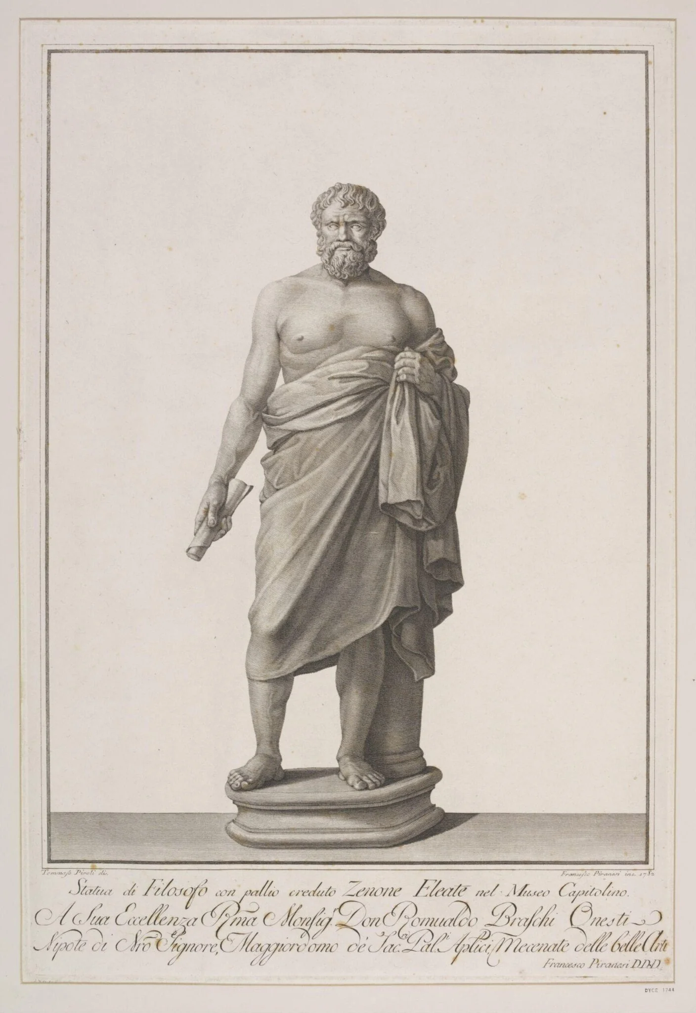 Statua di Filosofo, by Francesco Piranesi, 1850
