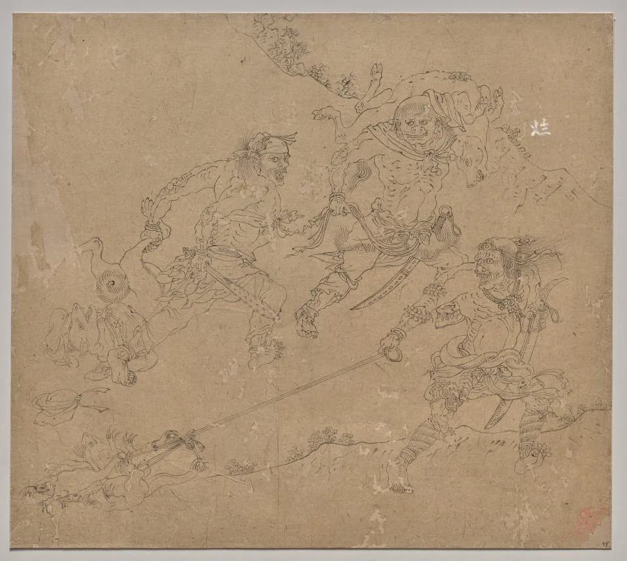 Album of Daoist and Buddhist Themes: Search the Mountain: Leaf 48, by Unknown, unspecified, 1204