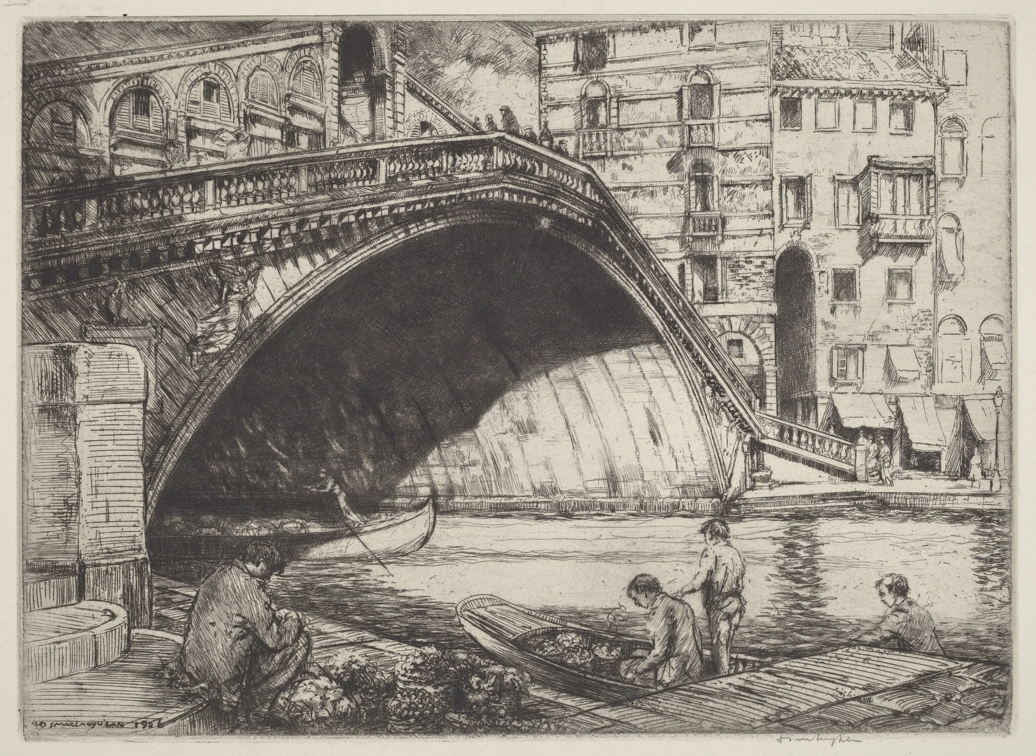 The Rialto, by Donald Shaw MacLaughlan, ink, 1926