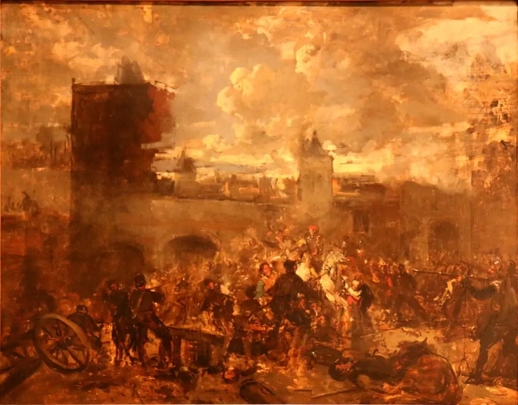 French fury in Antwerp in 1583 - Sketch