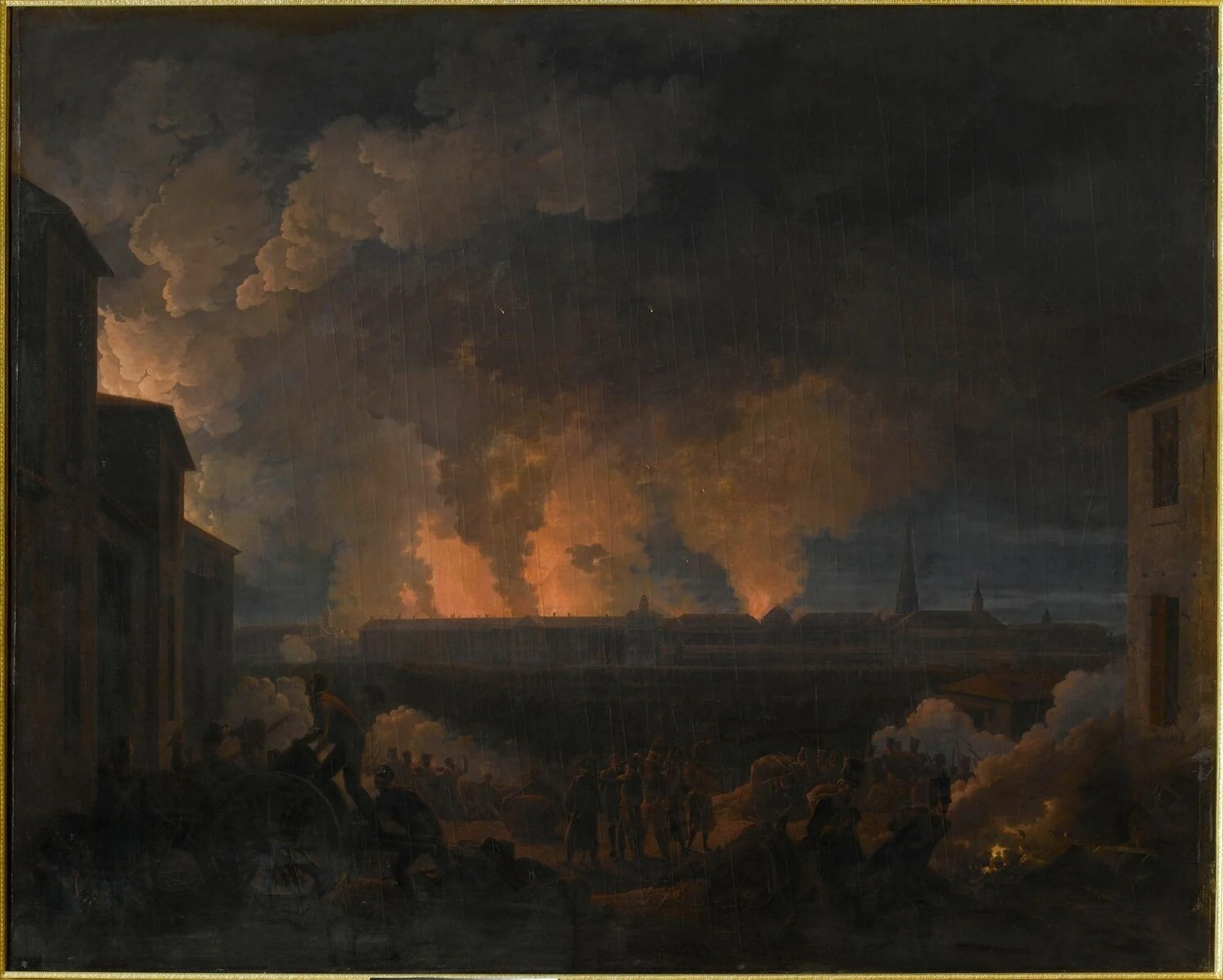 Bombardement de Vienne, 11 mai 1809, by Louis Albert Guislain Bacler d'Albe, oil, 1850