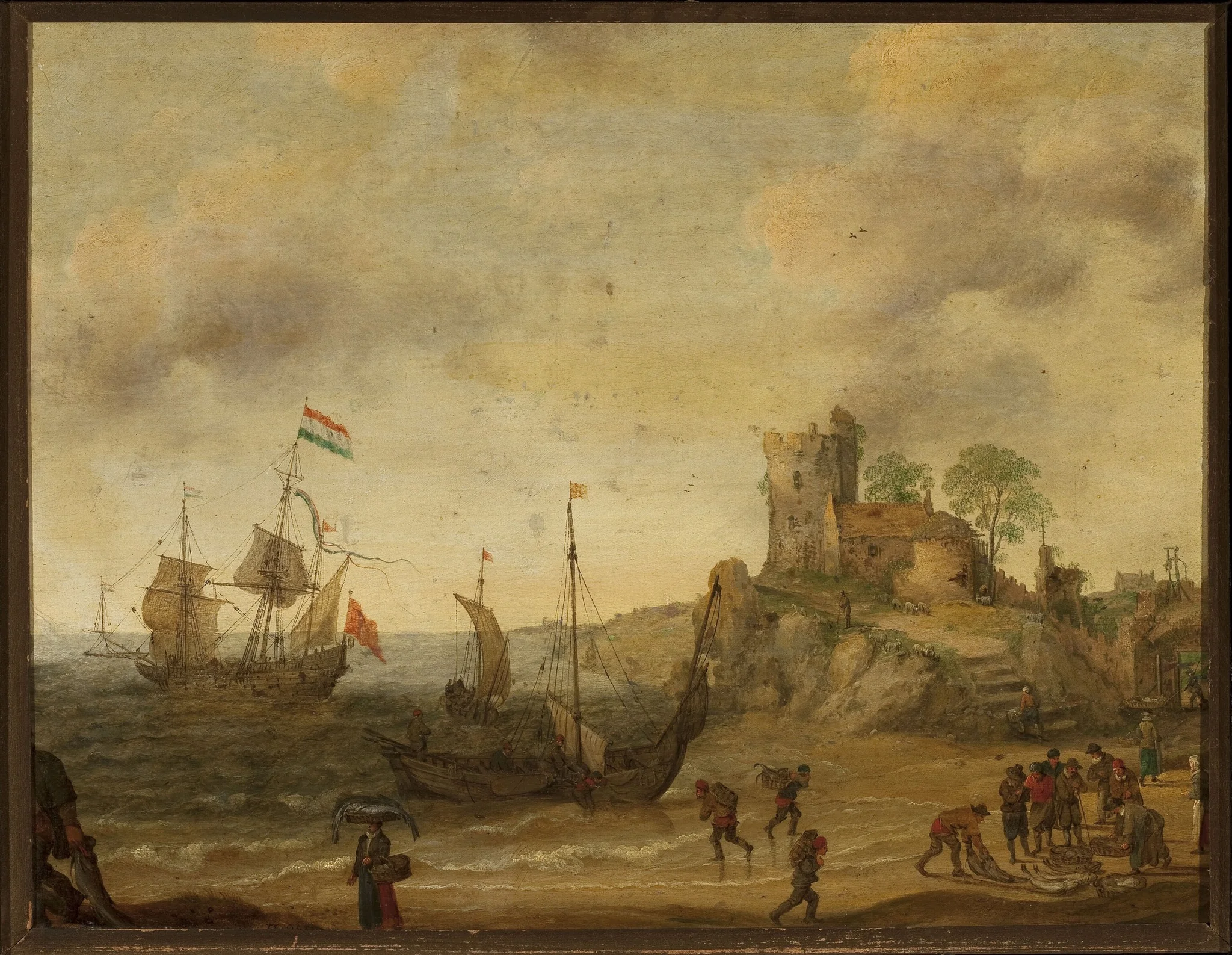 Fishermen at the seaside