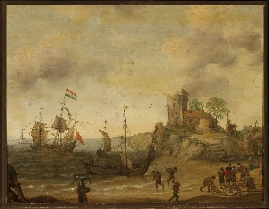 Fishermen at the seaside