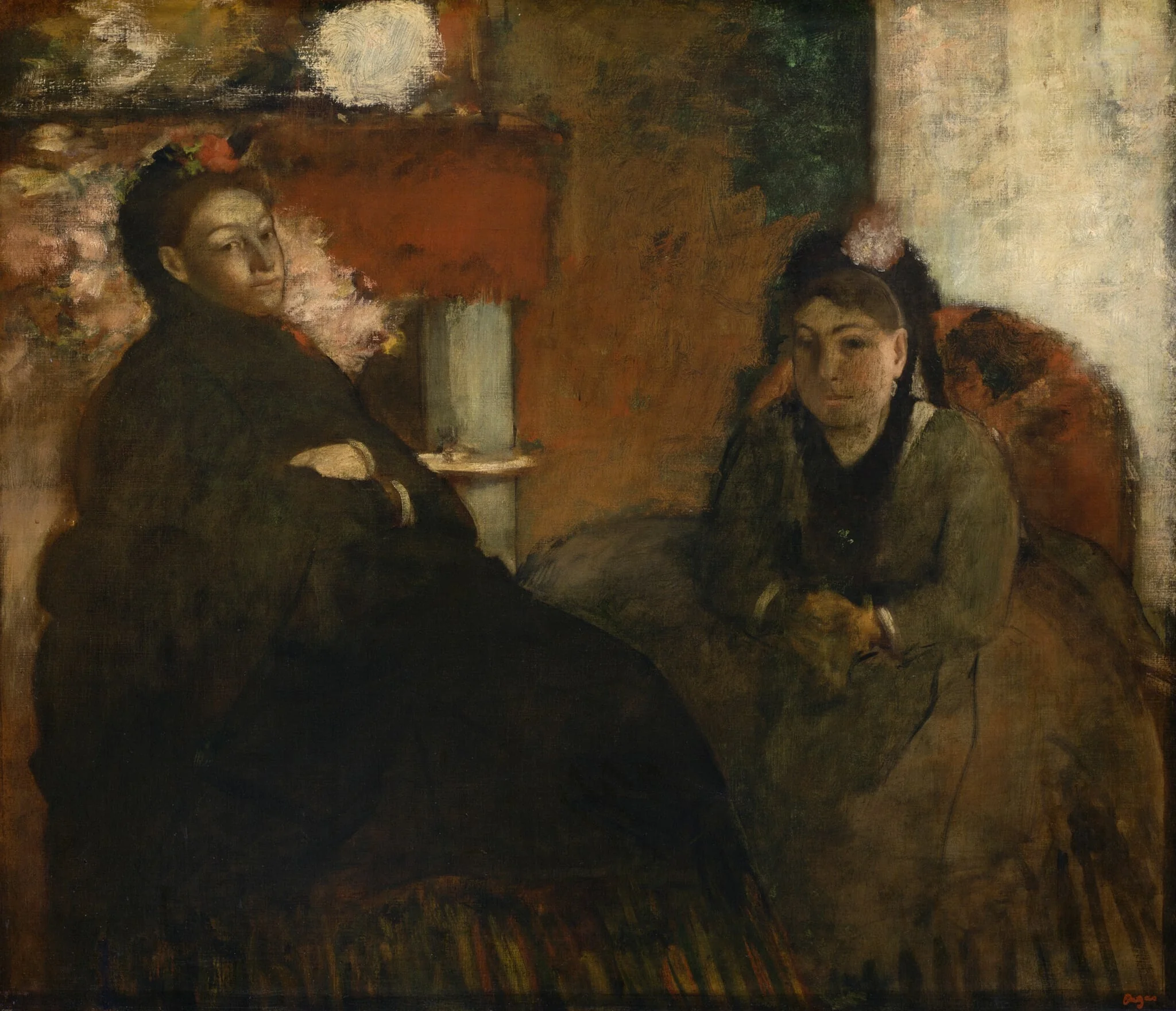 Portrait of Mme Lisle and Mme Loubens, by Edgar Degas, oil, 1867