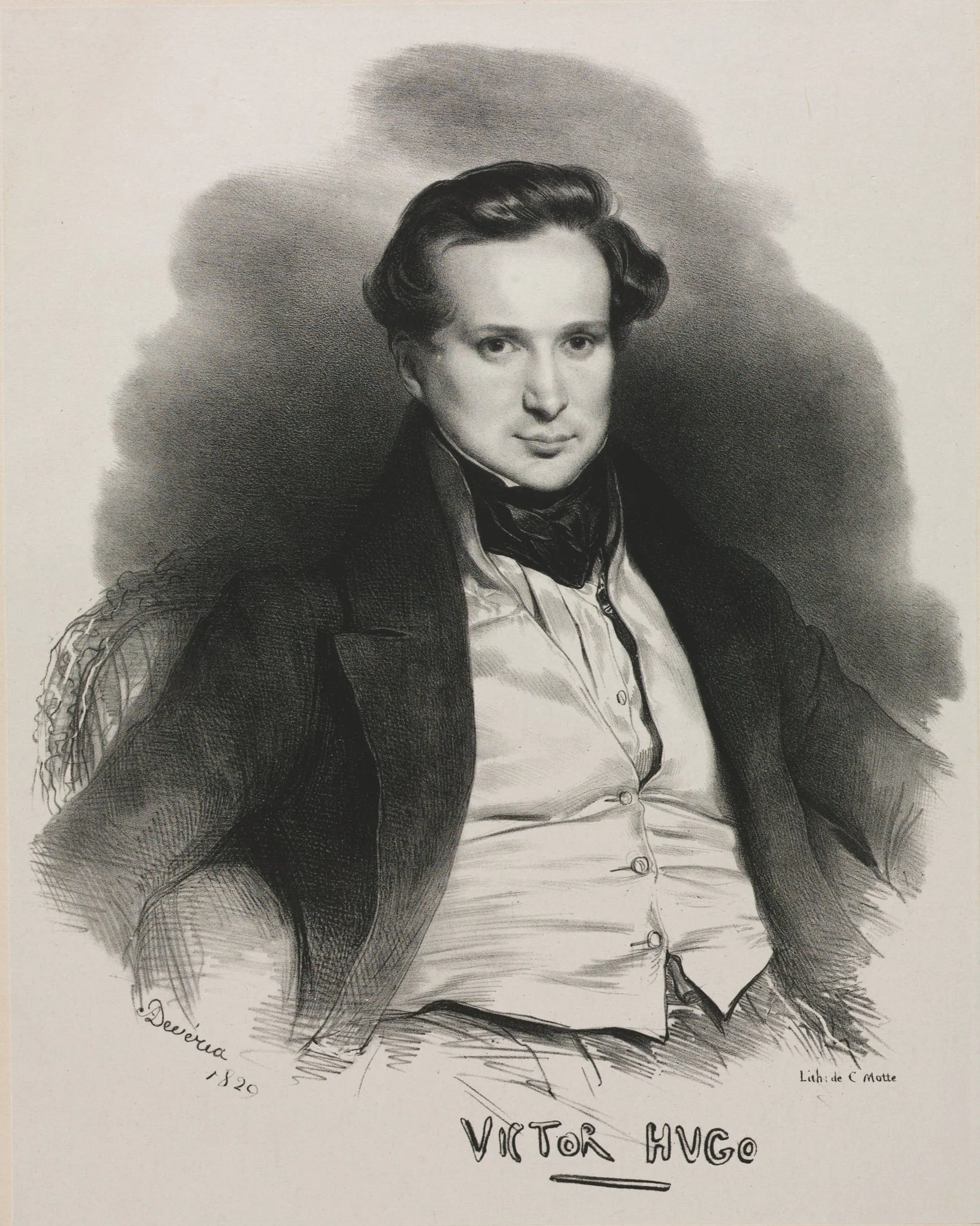 Victor Hugo, by Achille Devéria, 1829