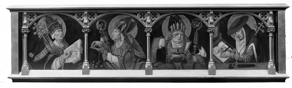 Die vier Kirchenväter Gregor, Ambrosius, Augustinus und Hieronymus