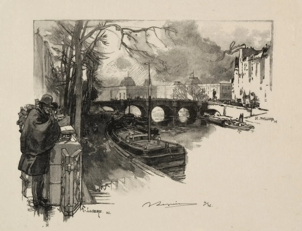 Petit bras de Seine au Pont Neuf, by Auguste Lepère, 1888