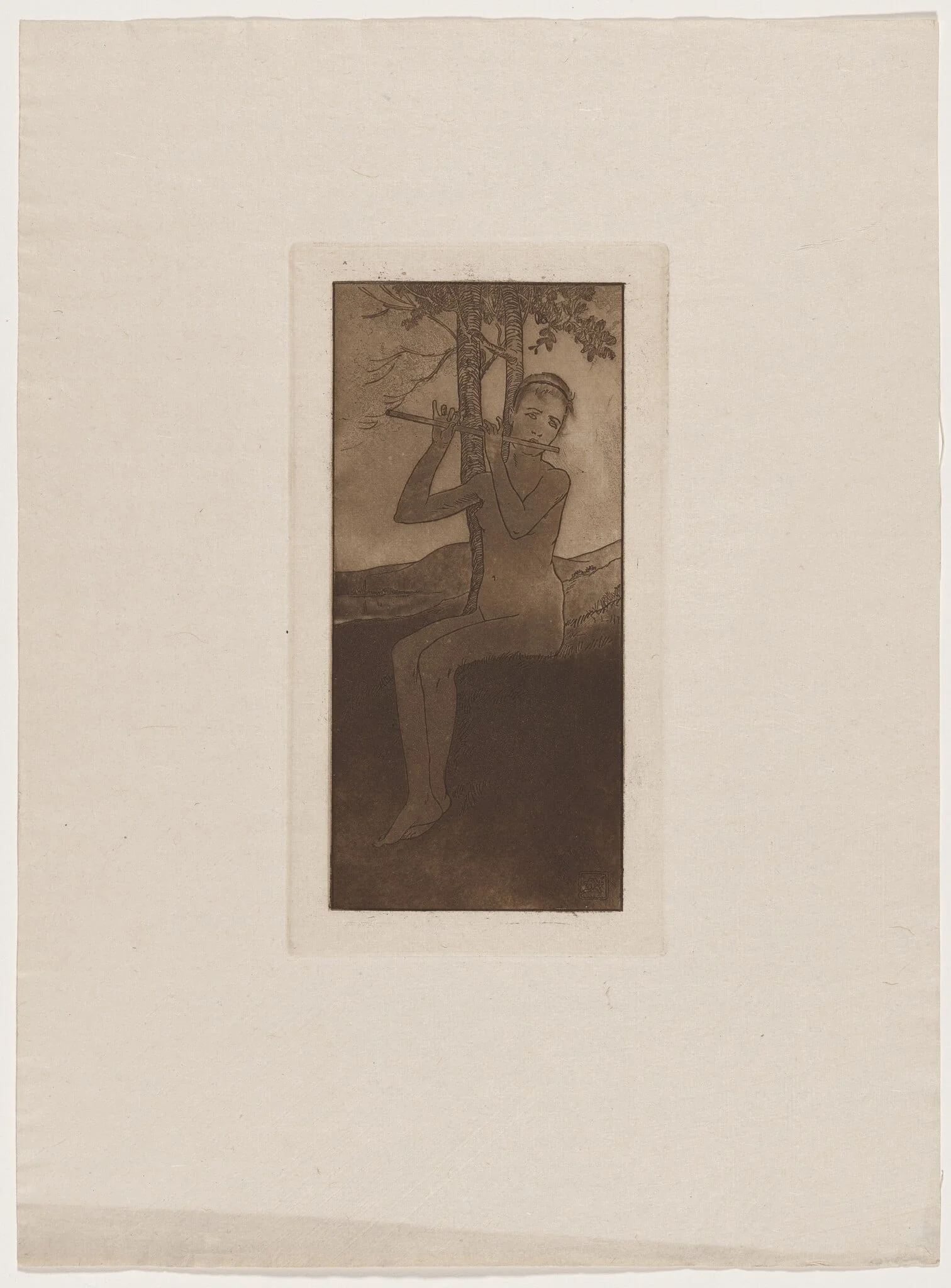 Le chant de la cigale, by Armand Rassenfosse, ink, 1895