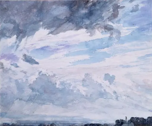 Study of clouds above a wide landscape
