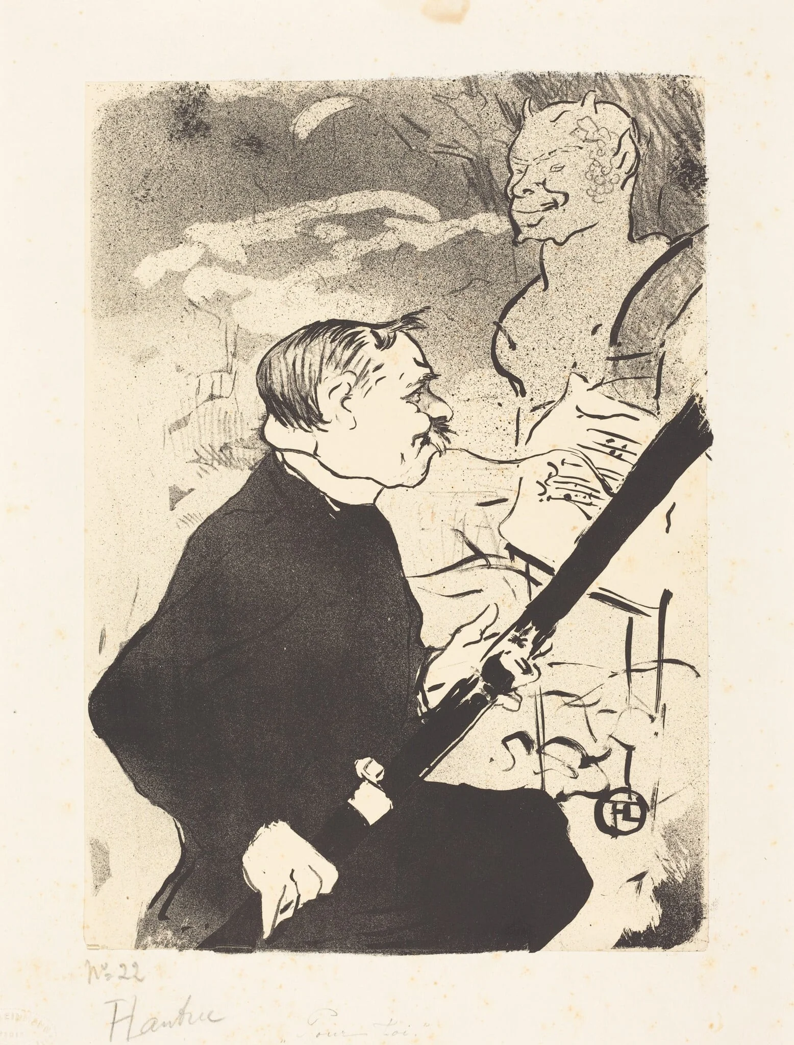 For You (Pour toi!...), by Henri de Toulouse-Lautrec, ink, 1893