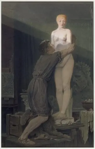 Pygmalion and the statue