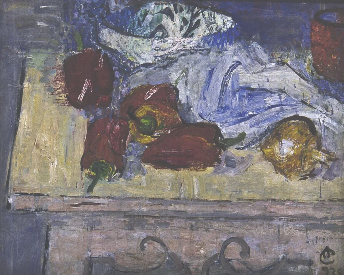 Natură statică cu legume, by Alexandru Ciucurencu, unspecified, 1938