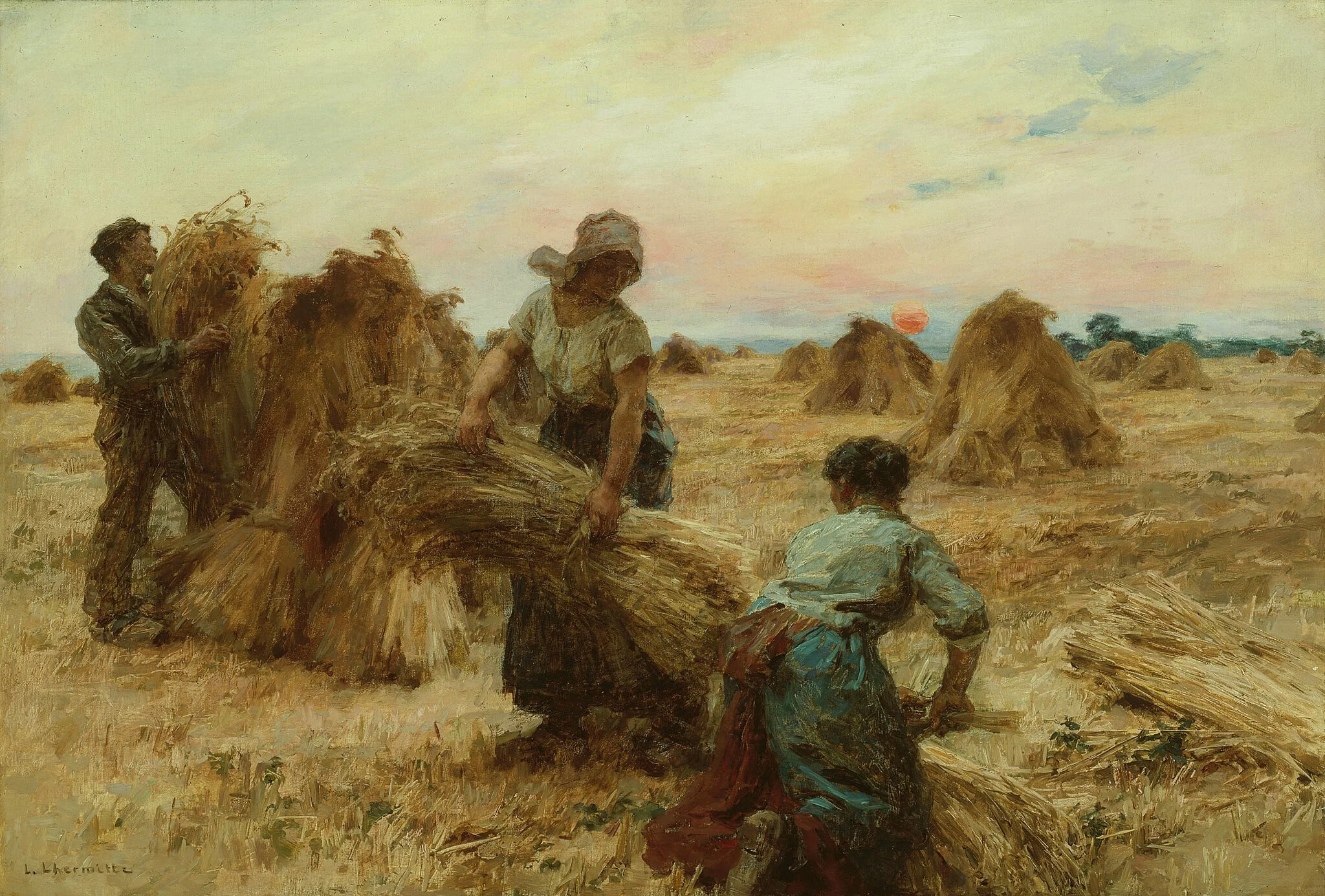 The Harvesters, by Léon Augustin Lhermitte, oil, 1888