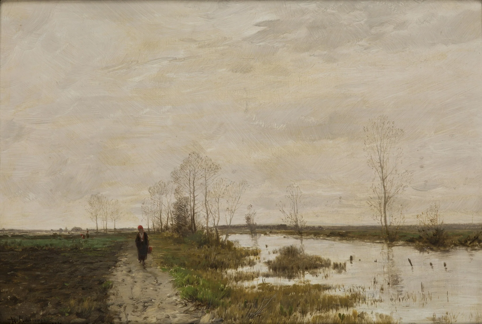 Landscape, by Roman Kochanowski, oil, 1894