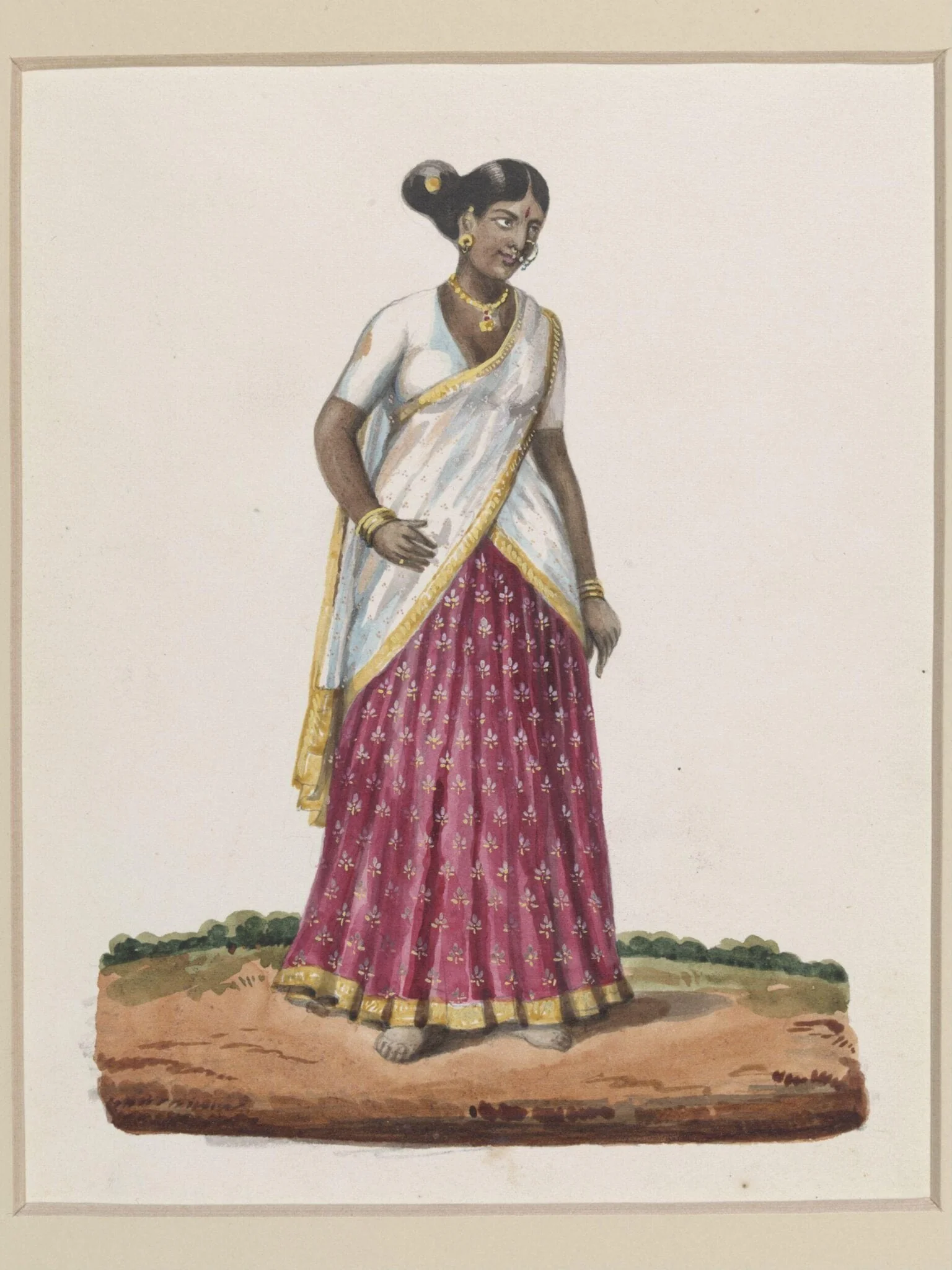 A South-Indian Woman, by Unknown, paint, 1860