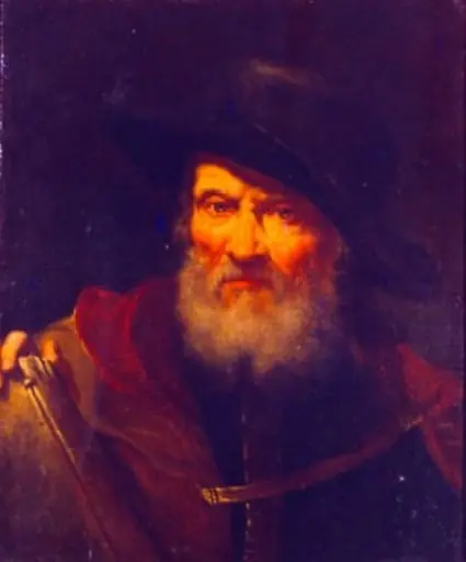 Cap de bătrân cu pălărie