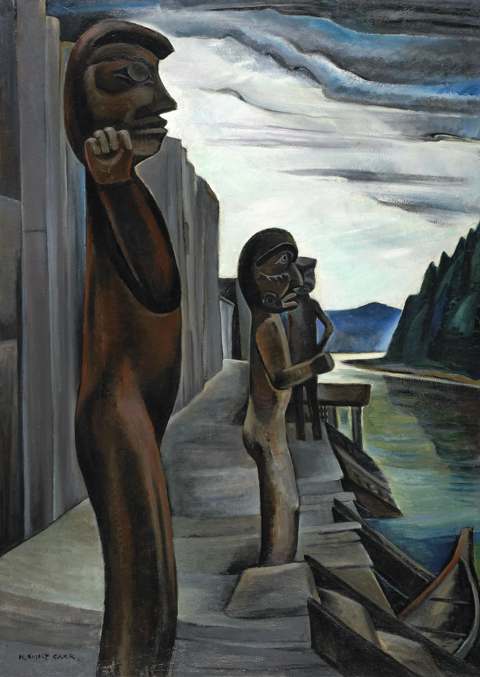 Blunden Harbour, by Emily Carr, oil, 1930