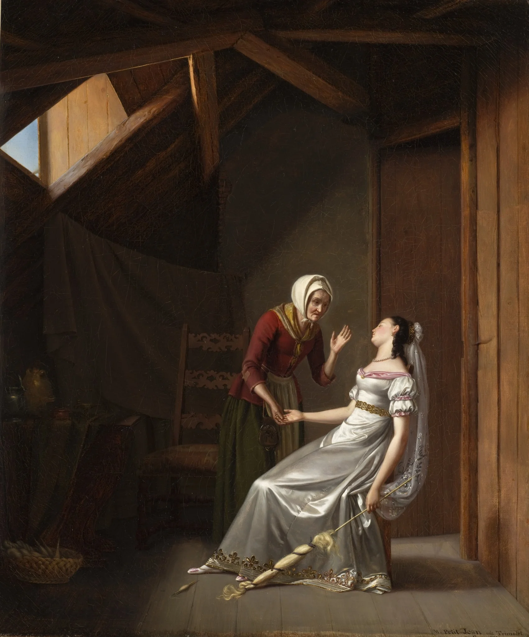 Sleeping Beauty, by Marie-Antoinette Petit-Jean, oil, 1821