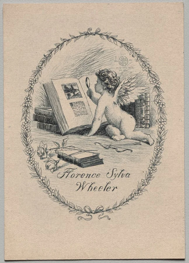Bookplate: Florence Sylva Wheeler, by Unknown, 1895