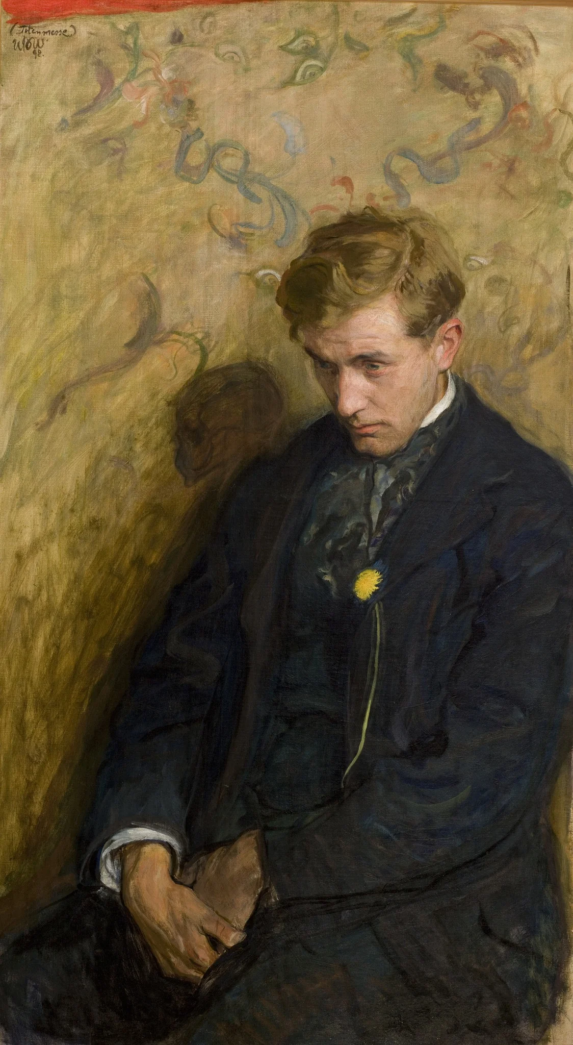 Melancholic, by Wojciech Weiss, oil, 1900