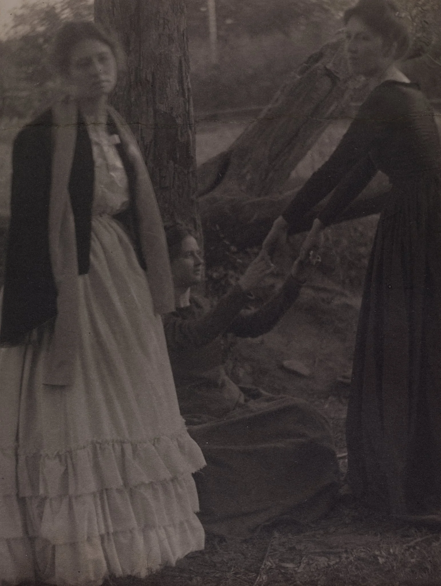 Three Girls in the Woods (Julia Hall McCune, Stella Howard, and Letitia Felix)