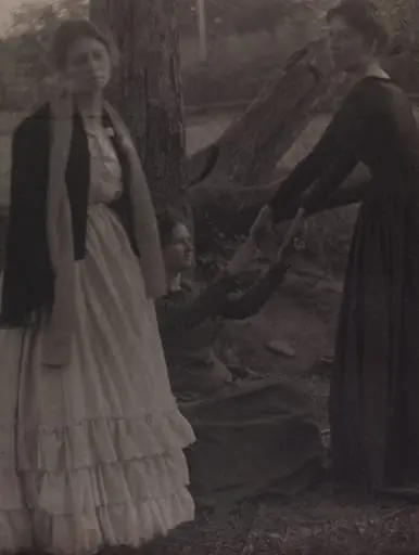 Three Girls in the Woods (Julia Hall McCune, Stella Howard, and Letitia Felix)