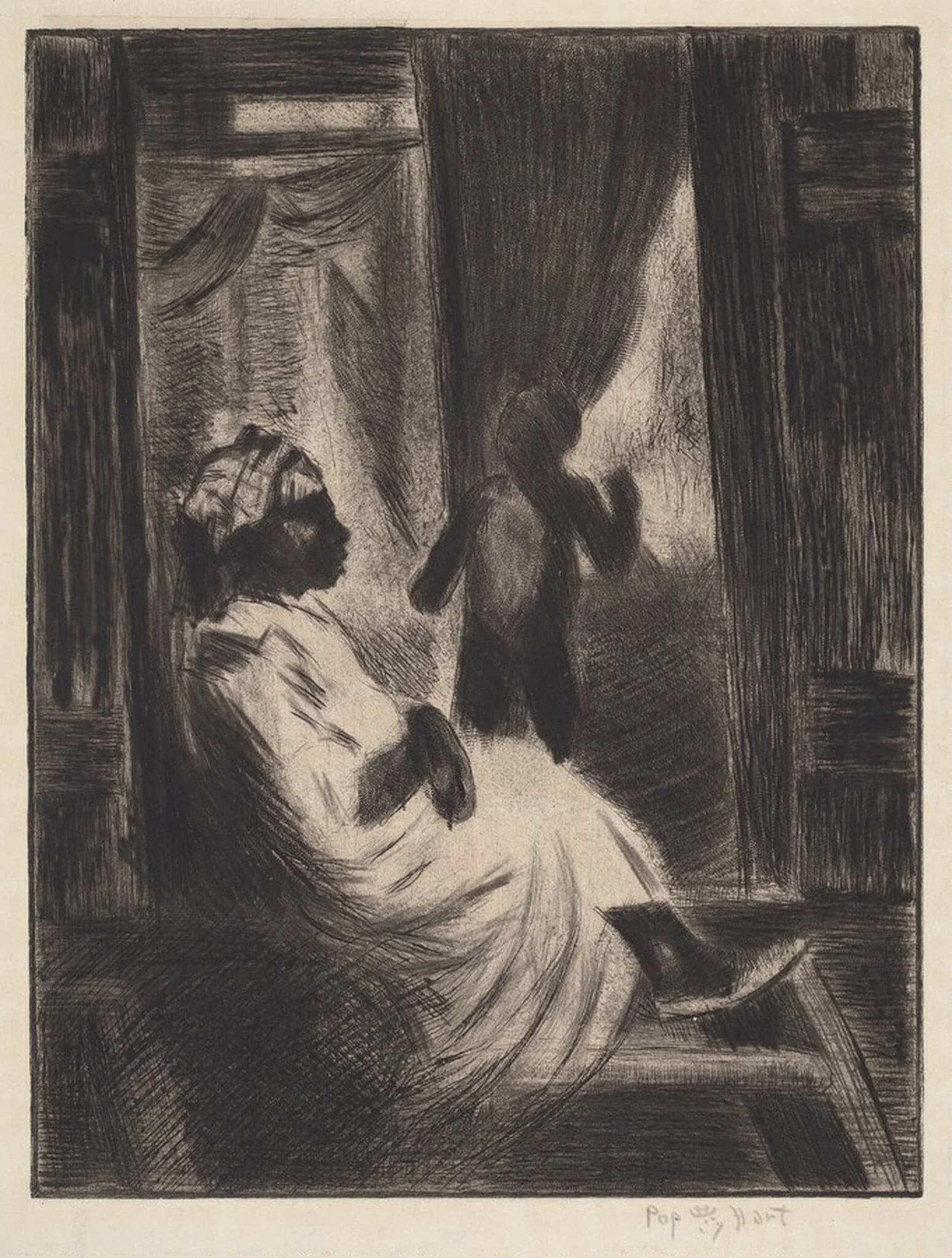 Mammy, by George Overbury Hart, ink, 1924