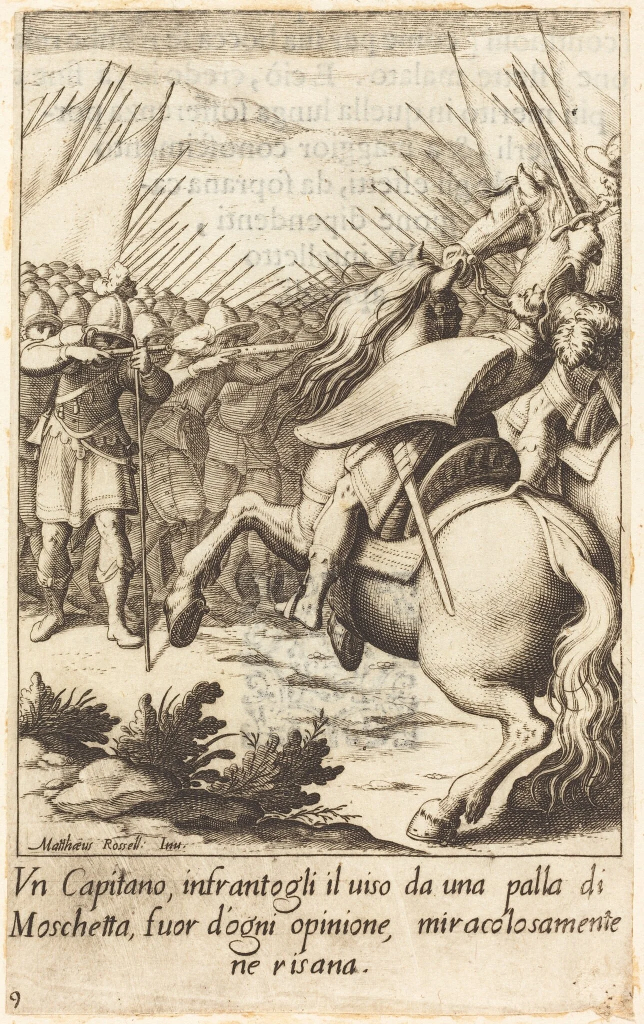 The Captain, by Jacques Callot, ink, 1619