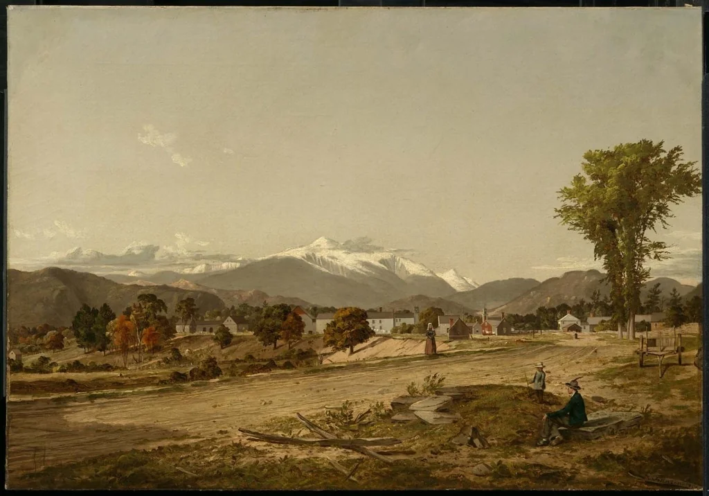 White Mountains from North Conway, New Hampshire, by David Johnson, oil, 1877