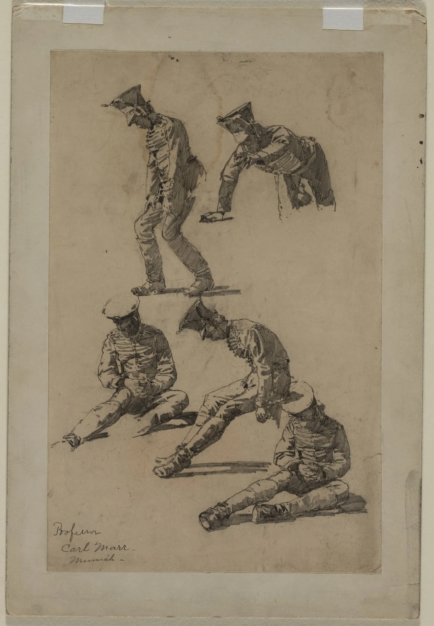 Five Studies of a Soldier, by Carl Marr, 1897