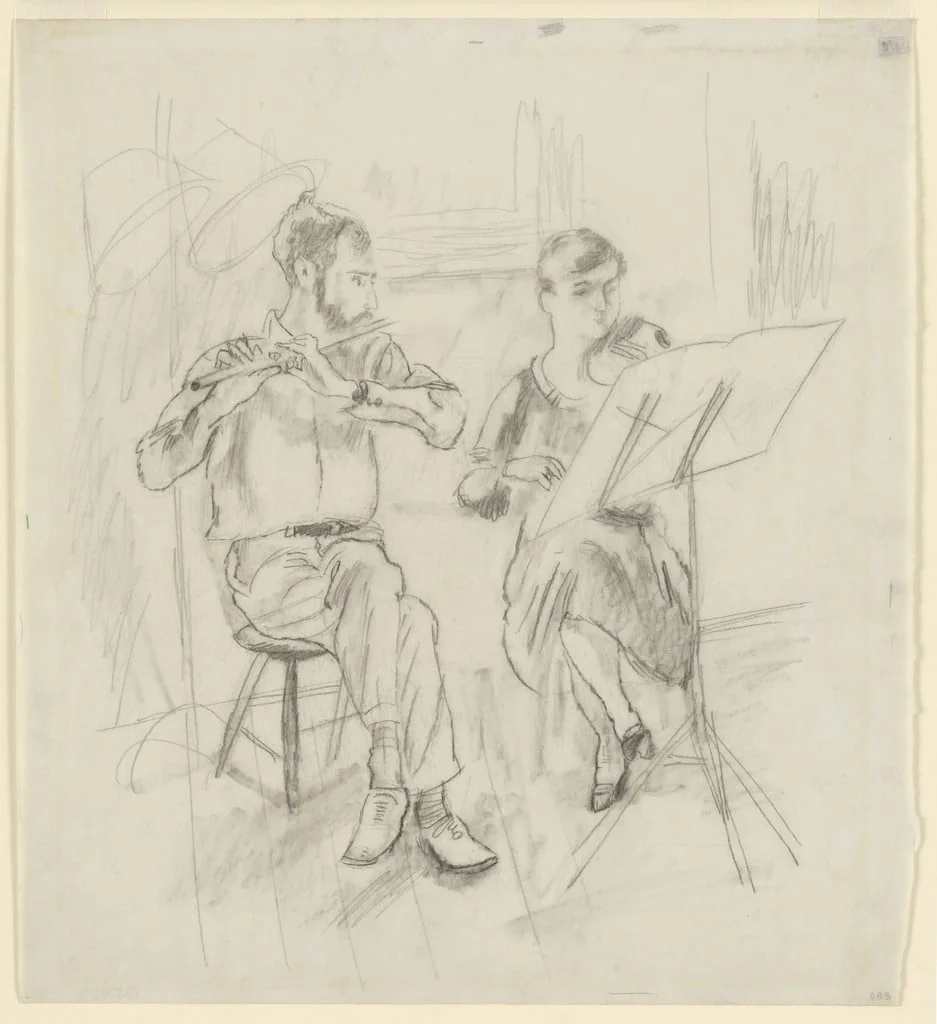Untitled, by Jules Pascin, crayon, 1928