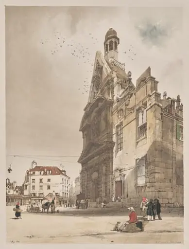 Picturesque Architecture in Paris, Ghent, Antwerp, Rouen:  St. Etienne du Mont, Paris