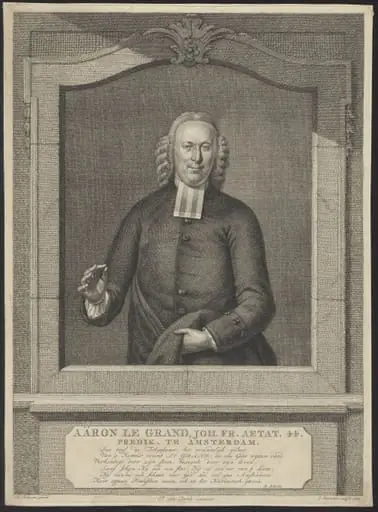 Portrait of Aaron le Grand, minister in Amsterdam