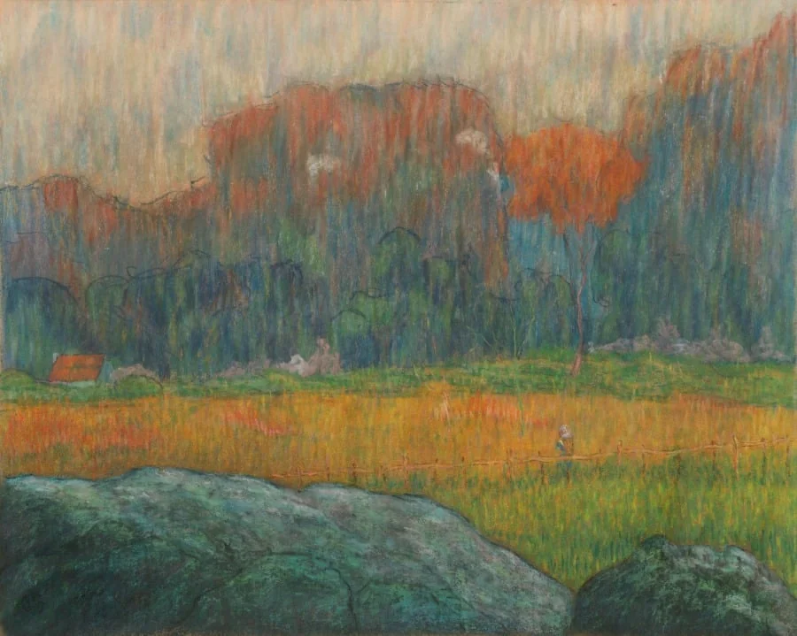 Landscape with Figure and Houses, by Émile Schuffenecker, 1891