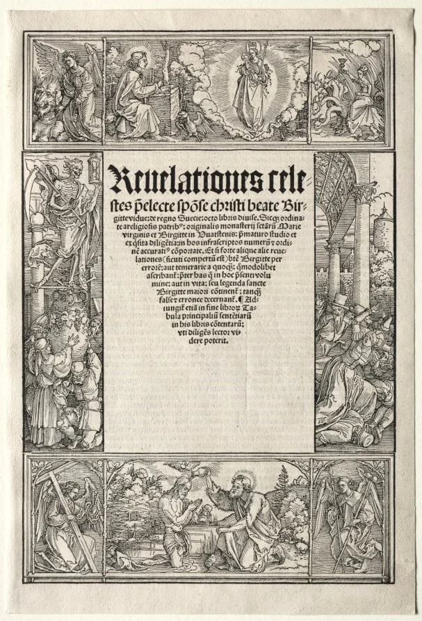 Border - with The Baptism of Christ, by Albrecht Dürer, 1509