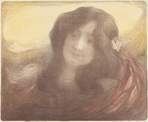 Young Woman with Long Hair