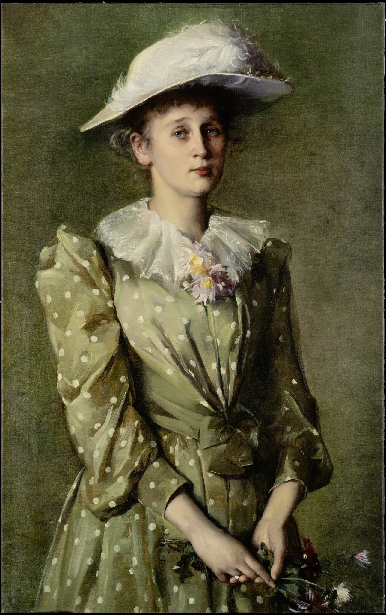 Portrait of Helene Roederstein, by Ottilie Roederstein, oil, 1896