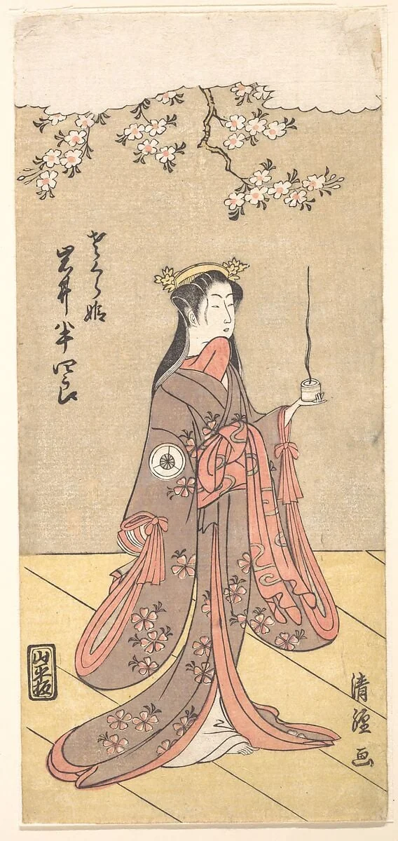Untitled, by Torii Kiyotsune, ink, 1767