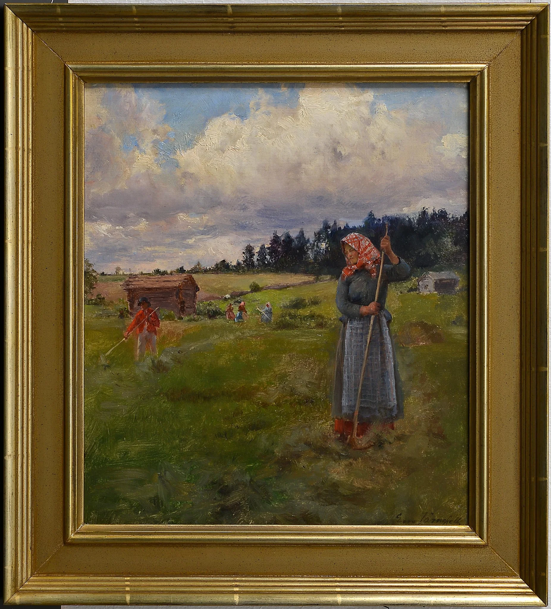 Heinänkorjuu Kerppolan pihassa, by Eero Järnefelt