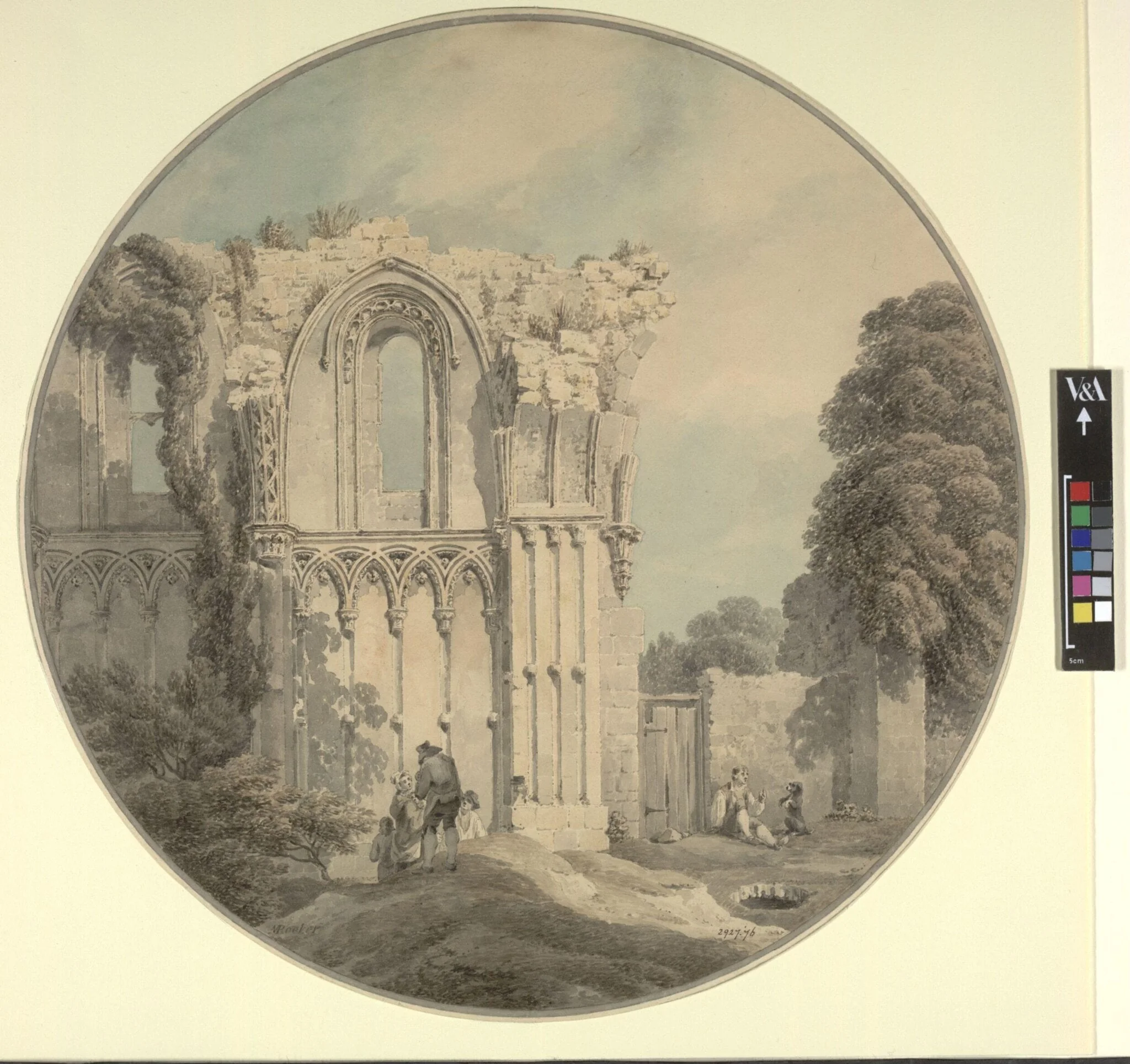 Part of the North Wall of St Joseph's Chapel, Glastonbury Abbey, Somerset